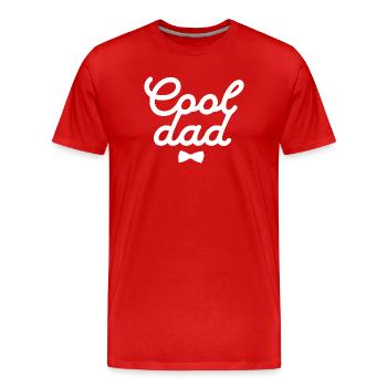 Elegant Father’s Day Gift Print - Men's Premium Organic T-Shirt - red - Front - Damien (186cm)