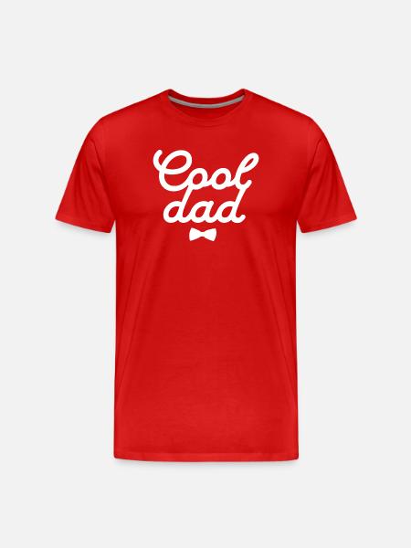 Elegant Father’s Day Gift Print - Men's Premium Organic T-Shirt - red