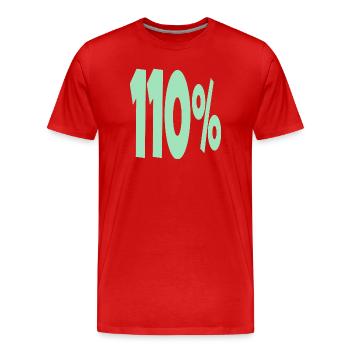 One Hundred and 10 Percent - Men's Premium Organic T-Shirt - red - Front - Damien (186cm)