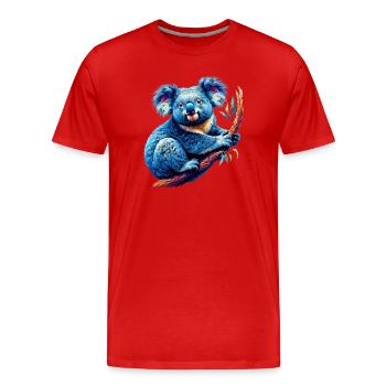 Koala - Men's Premium Organic T-Shirt - red - Front - Damien (186cm)