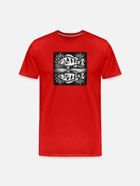 Perche, poisson, ange - T-shirt bio Premium Homme - rouge