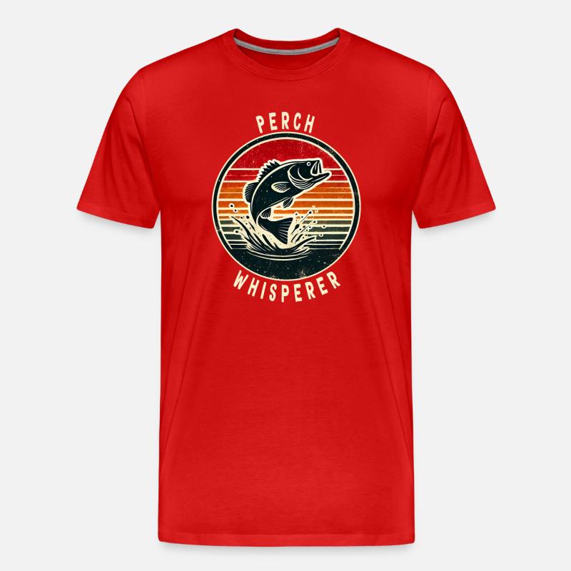 Barsch Flüsterer Design - Männer Premium Bio T-Shirt - Rot