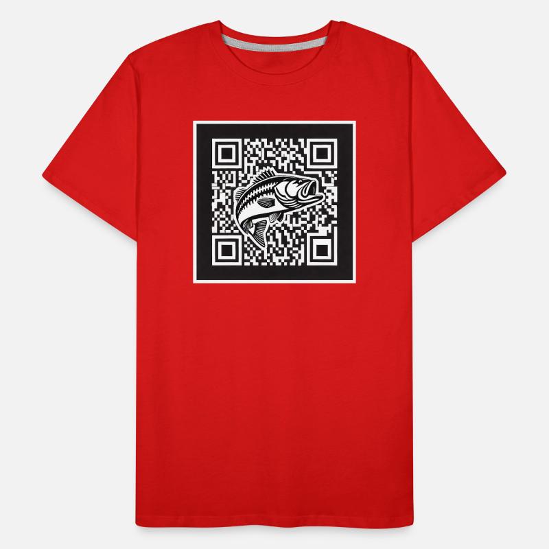 Perch QR Code Design Men's Premium Organic T-Shirt