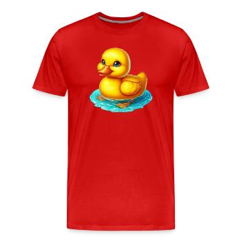 Caneton Canard Canard Canard - T-shirt bio Premium Homme - rouge - Devant - Damien (186cm)