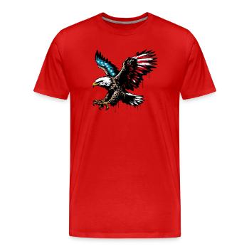 Eagle - Men's Premium Organic T-Shirt - red - Front - Damien (186cm)