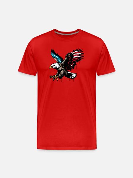 Eagle - Men's Premium Organic T-Shirt - red