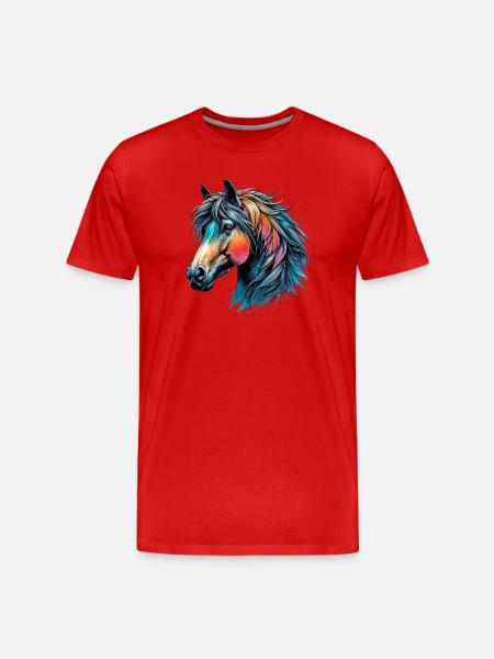 Cheval - T-shirt bio Premium Homme - rouge