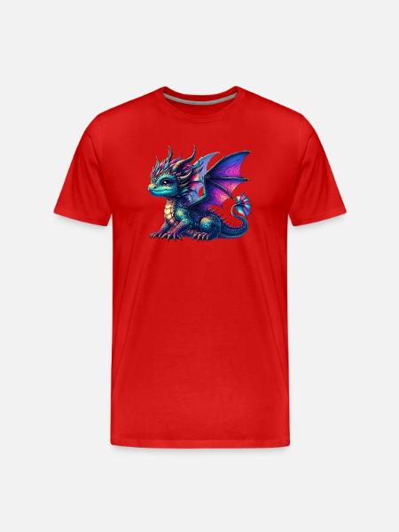 Dragon - Men's Premium Organic T-Shirt - red