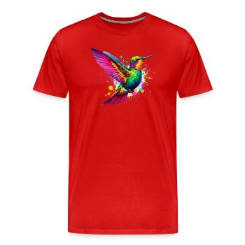 Colibri - T-shirt bio Premium Homme - rouge - Devant - Damien (186cm)