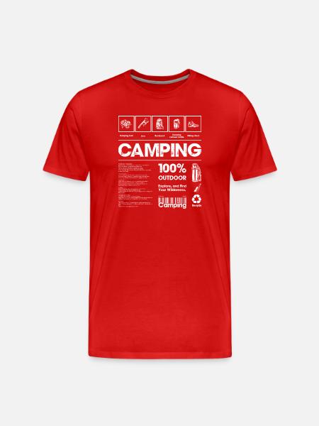 Camping im Freien - Männer Premium Bio T-Shirt - Rot