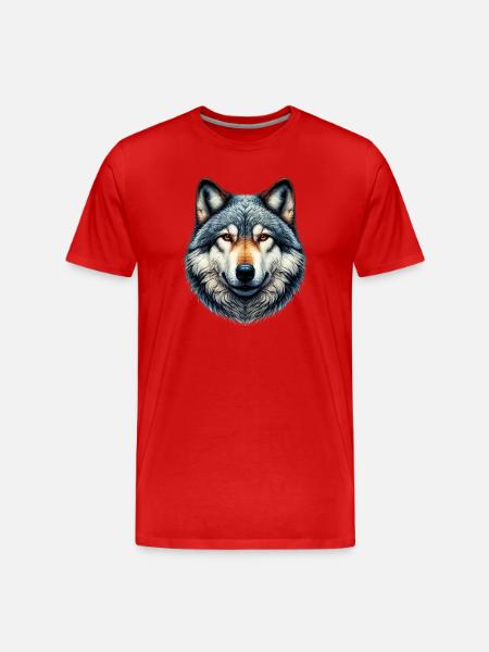 Loup - T-shirt bio Premium Homme - rouge