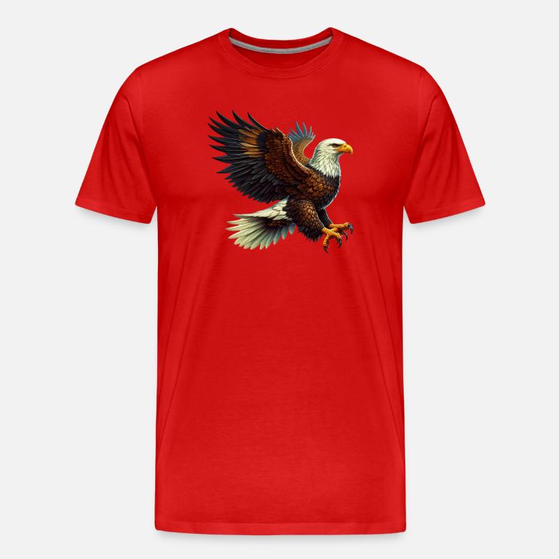 Adler - Männer Premium Bio T-Shirt - Rot