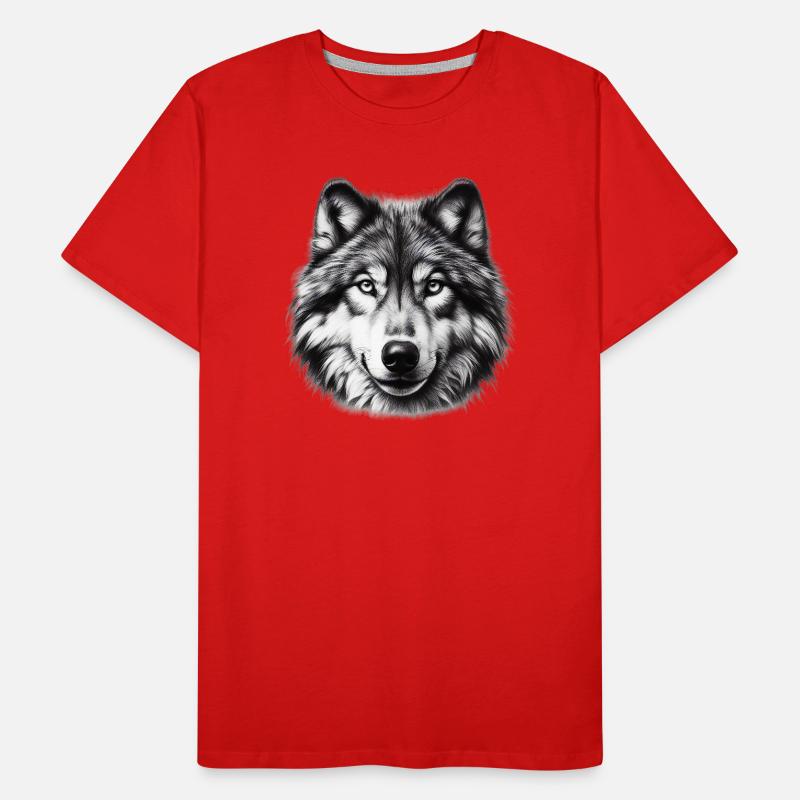 Wolf Männer Premium Bio T-Shirt