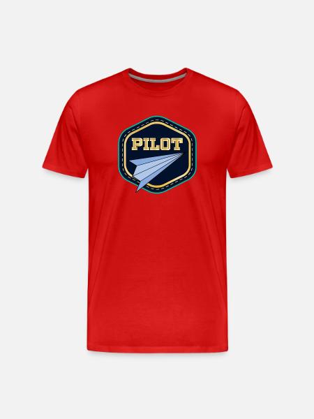 PILOT COSTUME - Men's Premium Organic T-Shirt - red