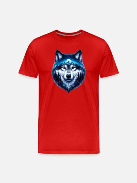 Loup - T-shirt bio Premium Homme - rouge