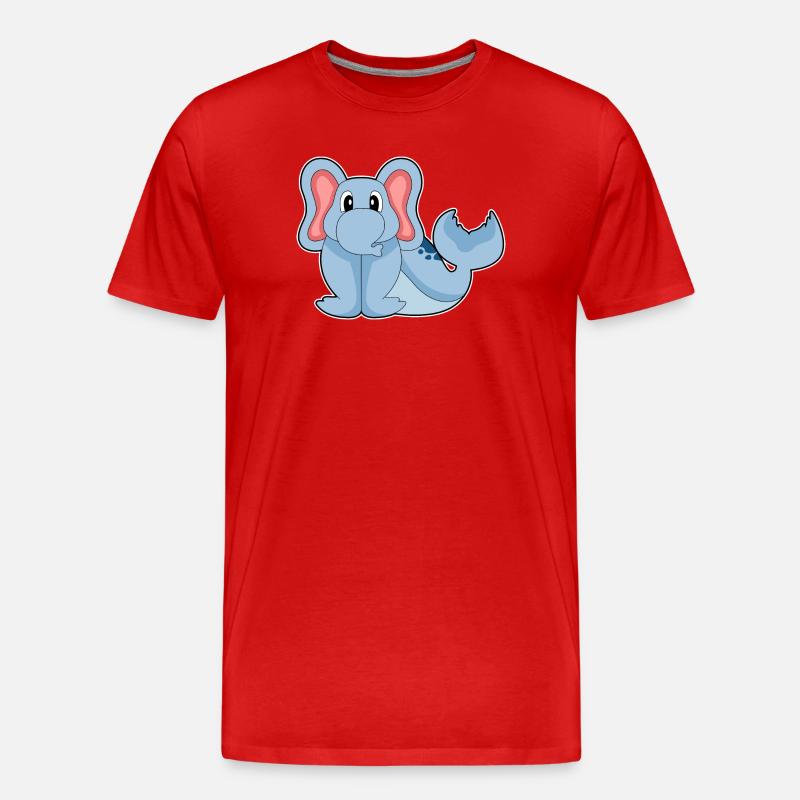 Eléphant de mer - T-shirt bio Premium Homme - rouge
