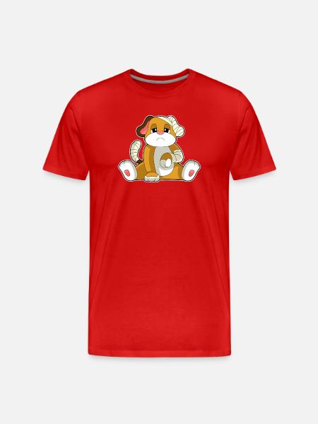 Dog Bandage - Men's Premium Organic T-Shirt - red