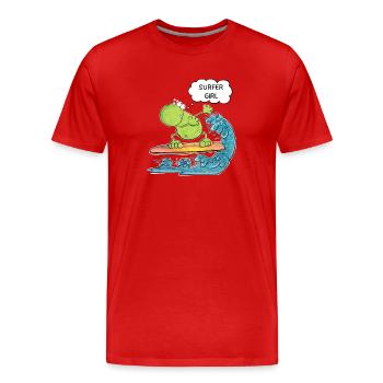 grenouille surfeur surfeur surfeur surfeur garçon - T-shirt bio Premium Homme - rouge - Devant - Damien (186cm)