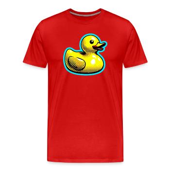 Caneton Canard Canard Canard - T-shirt bio Premium Homme - rouge - Devant - Damien (186cm)