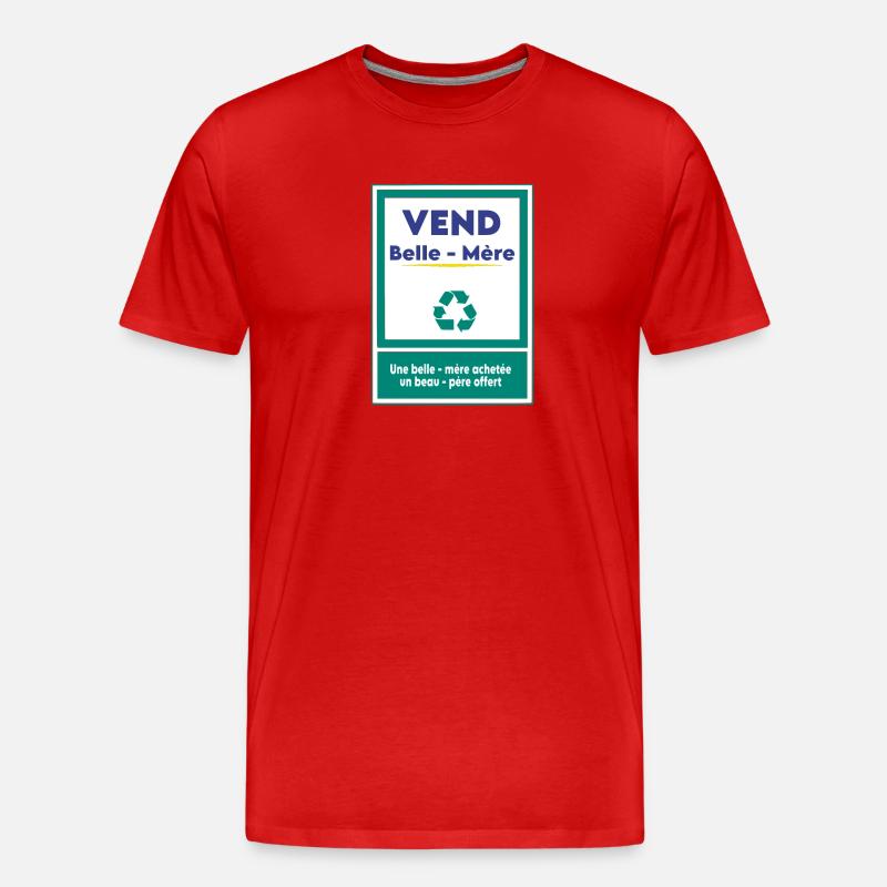 Verkauft Schwiegermutter - Männer Premium Bio T-Shirt - Rot