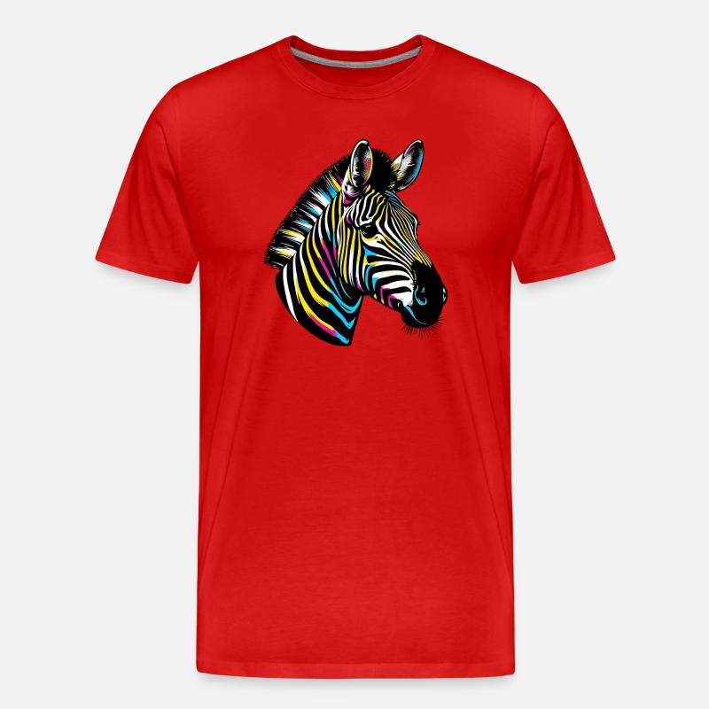 Zebra - Männer Premium Bio T-Shirt - Rot
