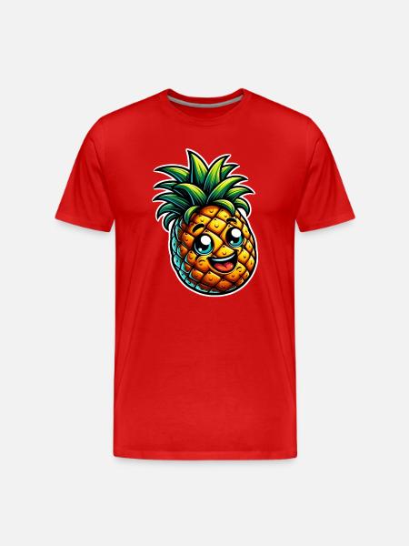 Pineapple - Men's Premium Organic T-Shirt - red