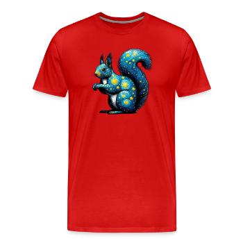 Eichhörnchen - Männer Premium Bio T-Shirt - Rot - Vorne - Damien (186cm)