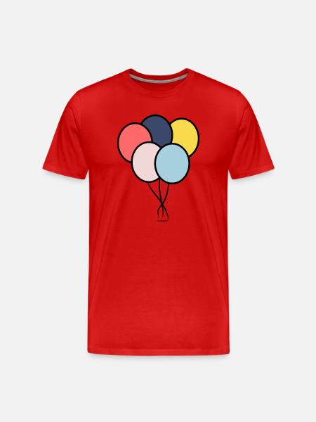 BALL. ANNIVERSARY. HAPPY BIRTHDAY - Men's Premium Organic T-Shirt - red