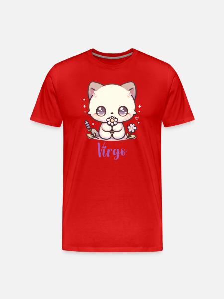 Mignon Vierge Zodiaque Astrologie Cadeau - T-shirt bio Premium Homme - rouge