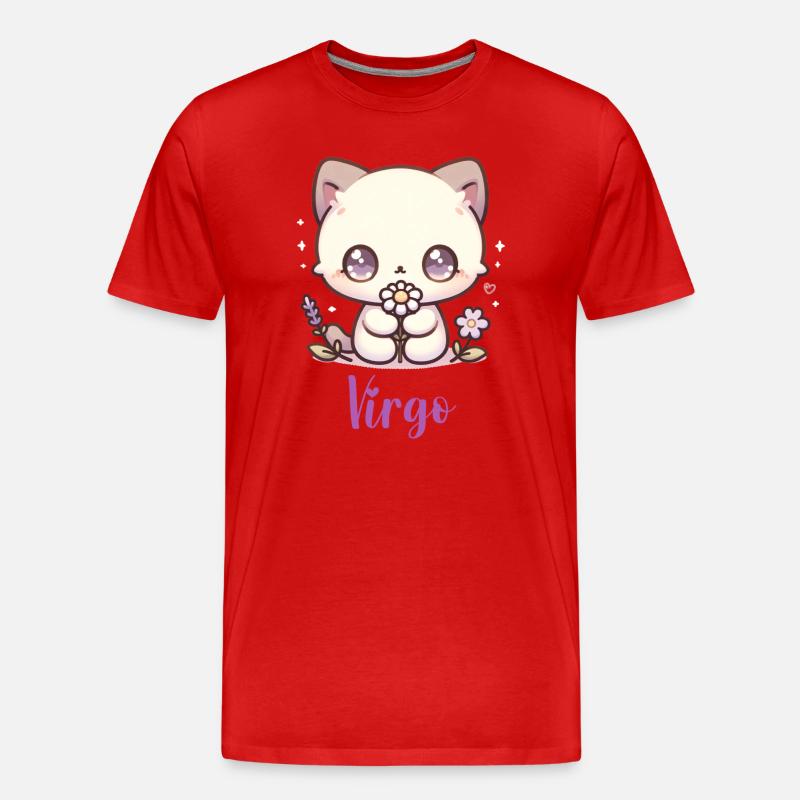 Süße Virgo Sternzeichen Astrologie Geschenk - Männer Premium Bio T-Shirt - Rot