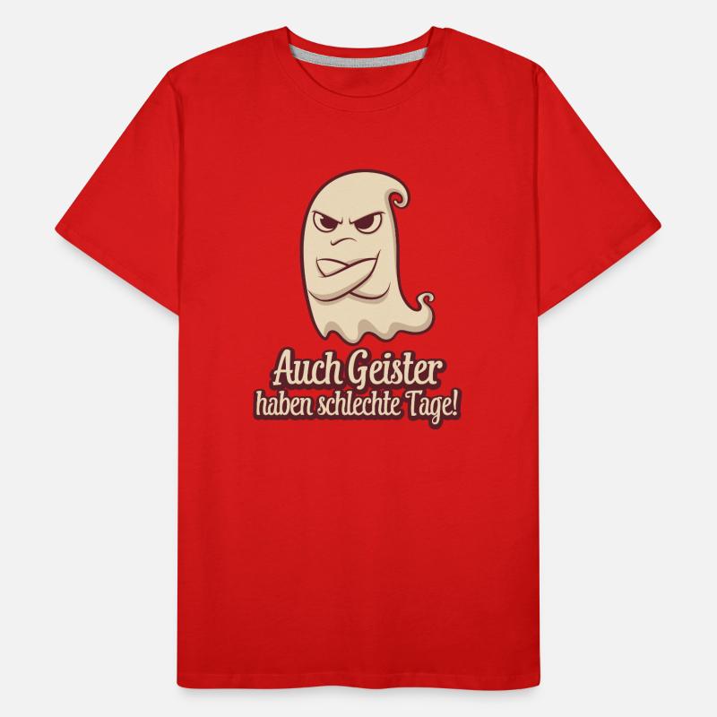Grimmiger Geist Spruch Shirt Männer Premium Bio T-Shirt