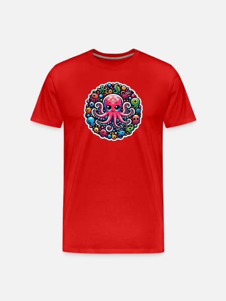 Octopus Octopus Fish - Men's Premium Organic T-Shirt - red