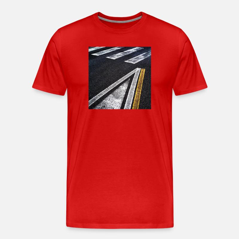 Straßenzeichnungen - Männer Premium Bio T-Shirt - Rot