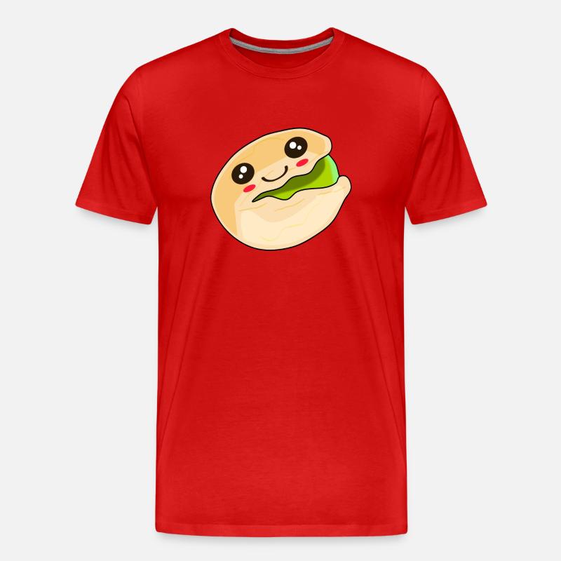 KAWAII PISTAZIE - Männer Premium Bio T-Shirt - Rot