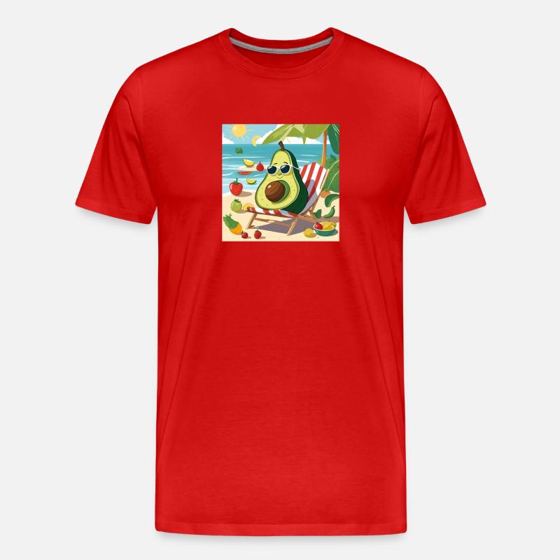 vegan, vegetarisch, veganer Humor - Männer Premium Bio T-Shirt - Rot