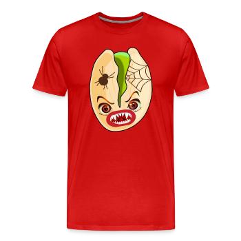HALLOWEEN COSTUMES SPIDER PISTACHIOS - Men's Premium Organic T-Shirt - red - Front - Damien (186cm)