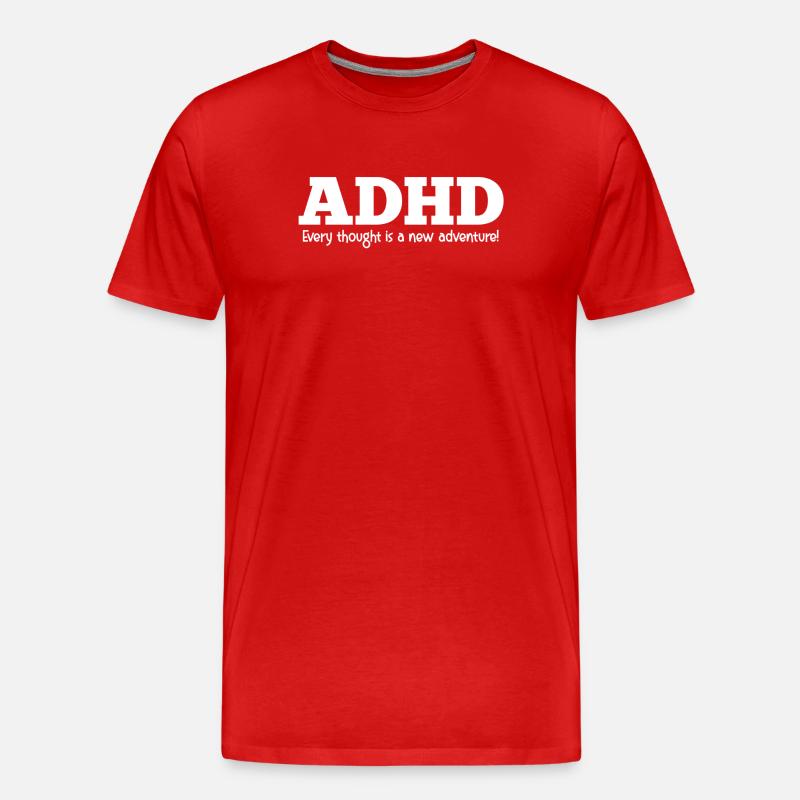 ADHD - Men's Premium Organic T-Shirt - red