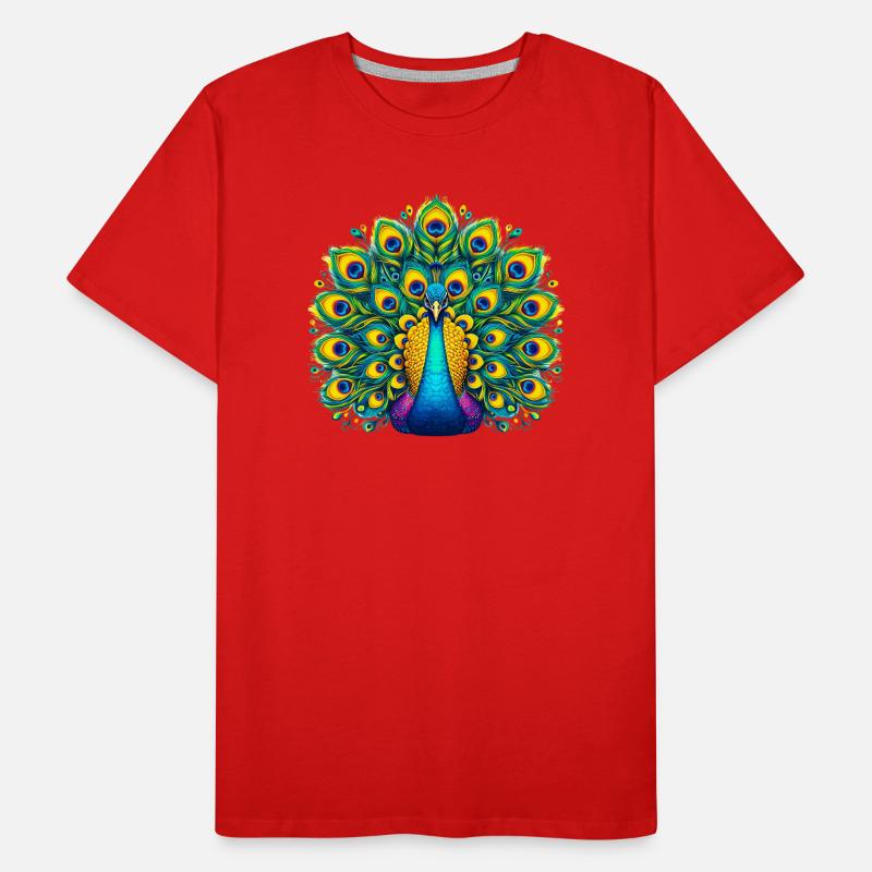 Peacock Men's Premium Organic T-Shirt