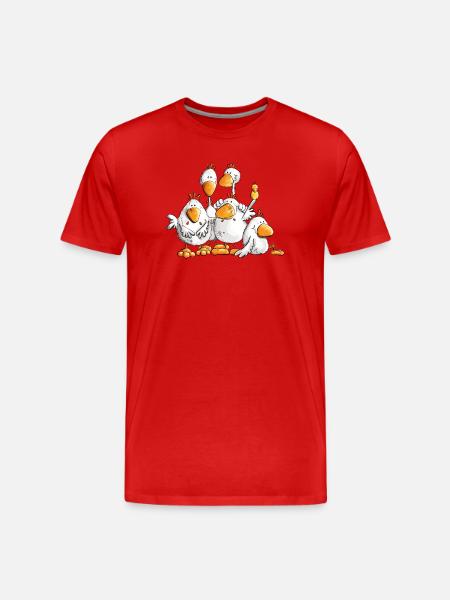 Funny Chickens for Chicken Lovers - Men's Premium Organic T-Shirt - red
