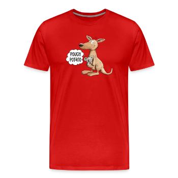 Drolliges Känguru Mit Koala Bär Im Beutel - Männer Premium Bio T-Shirt - Rot - Vorne - Damien (186cm)