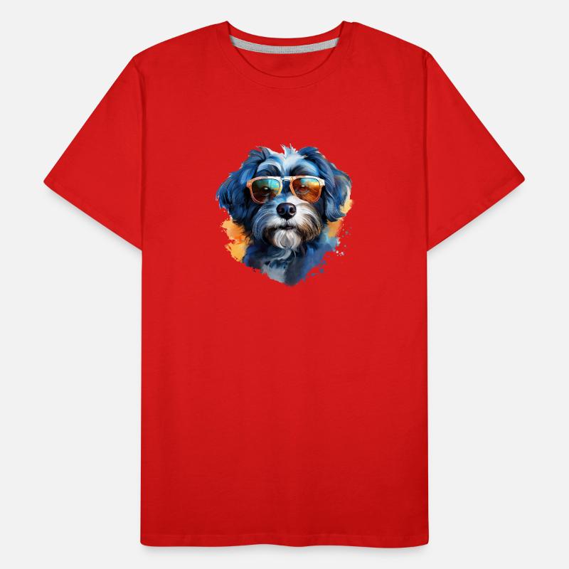 Bolonka Zwetna with sunglasses Men's Premium Organic T-Shirt