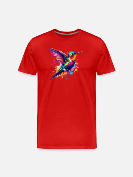 Hummingbird - Men's Premium Organic T-Shirt - red