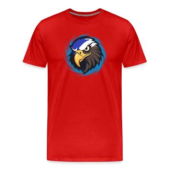 MASCOTTE EAGLE - Men's Premium Organic T-Shirt - red - Front - Damien (186cm)