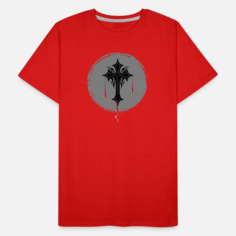 Croix gothique T-shirt bio Premium Homme