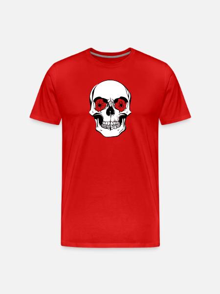Skull - Men's Premium Organic T-Shirt - red