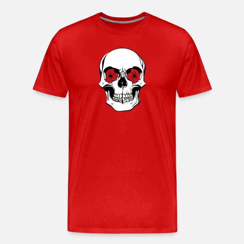 Schädel - Männer Premium Bio T-Shirt - Rot