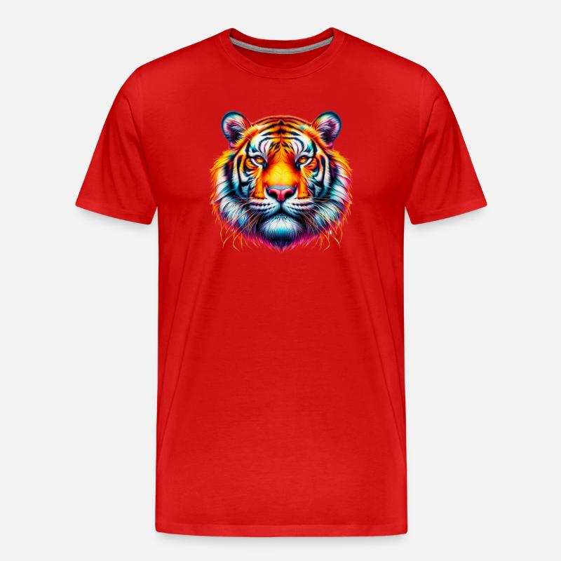 Tiger - Männer Premium Bio T-Shirt - Rot