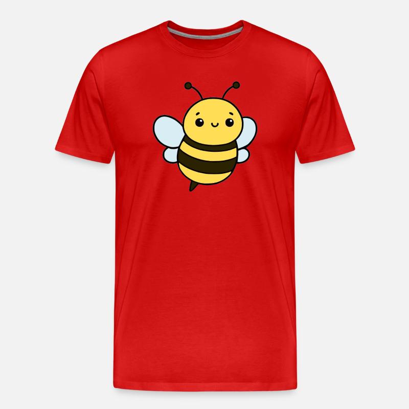 Biene - Männer Premium Bio T-Shirt - Rot