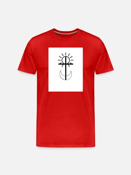 Auf und Ab - Männer Premium Bio T-Shirt - Rot