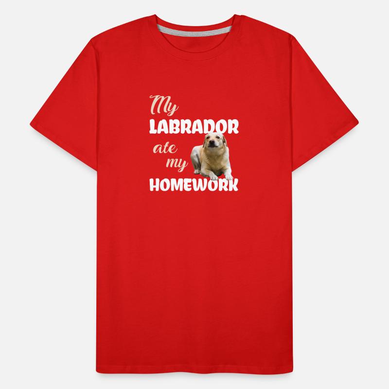 Labrador Homework Men's Premium Organic T-Shirt